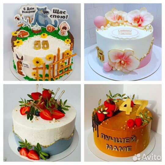 Бенто-торты, торты, трайфлы, капкейки и др