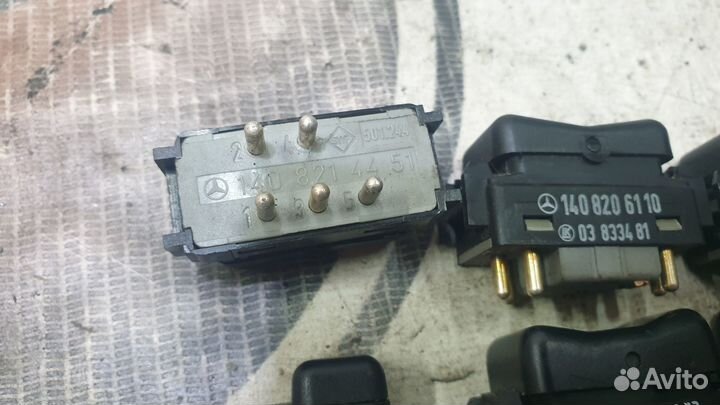 Кнопки салона на Mercedes-Benz W140