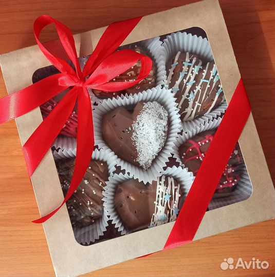 Шоколадные сердечки ручной работы