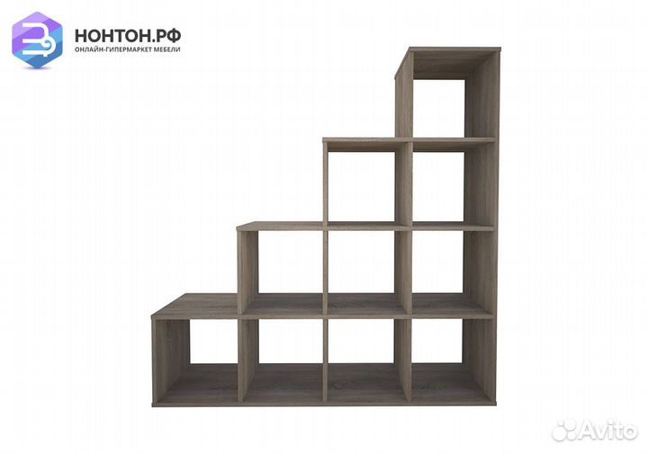 Стеллаж каскадный Polini home Smart 10 секций дуб