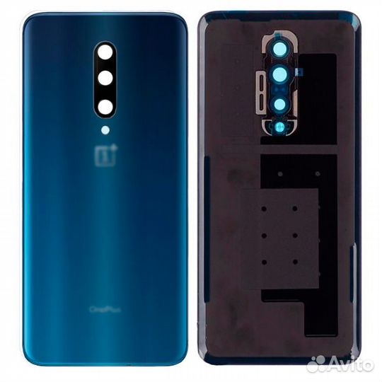 Задняя крышка для OnePlus 7 Pro синяя глянцевая (N
