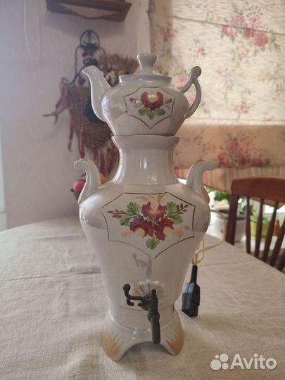 Самовар электрический фарфор СССР