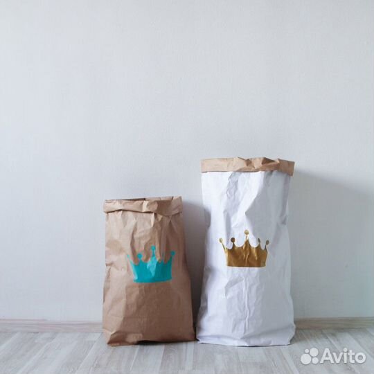 Бумажный мешок под игрушки