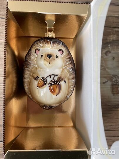 Елочная игрушка Ариель Ёжик с желудями