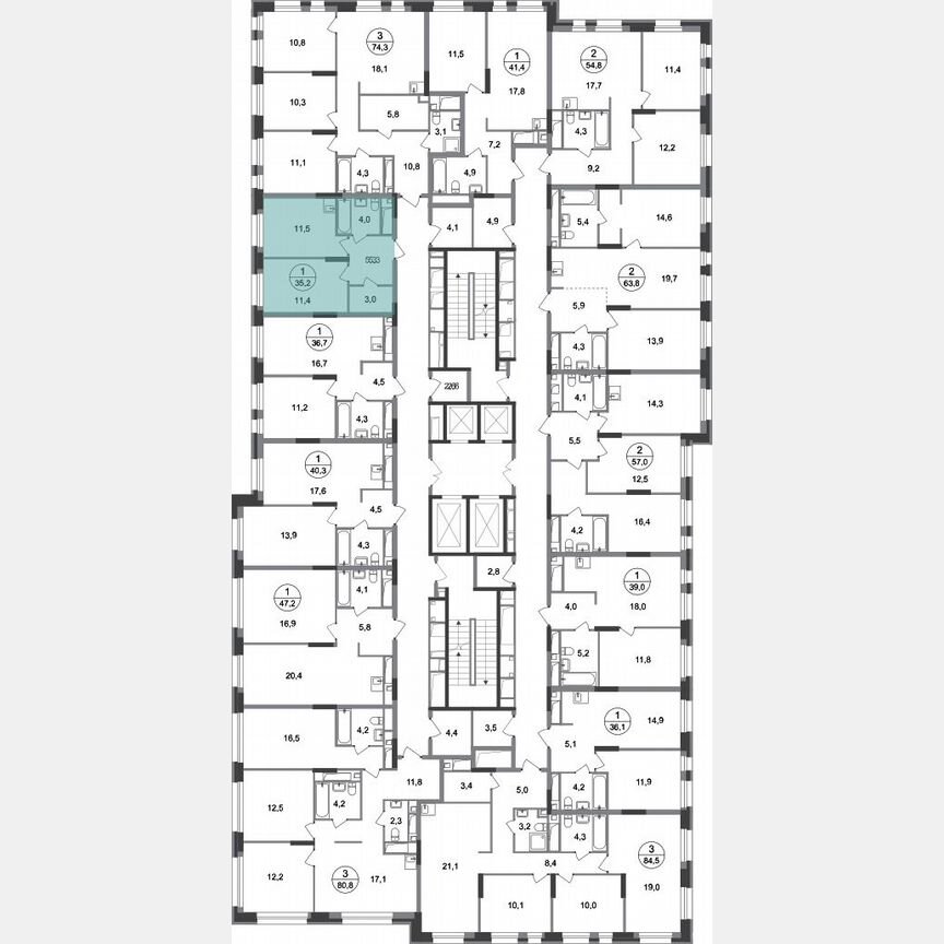 1-к. квартира, 35,2 м², 20/20 эт.