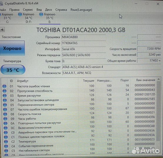 Жесткий диск 2тб