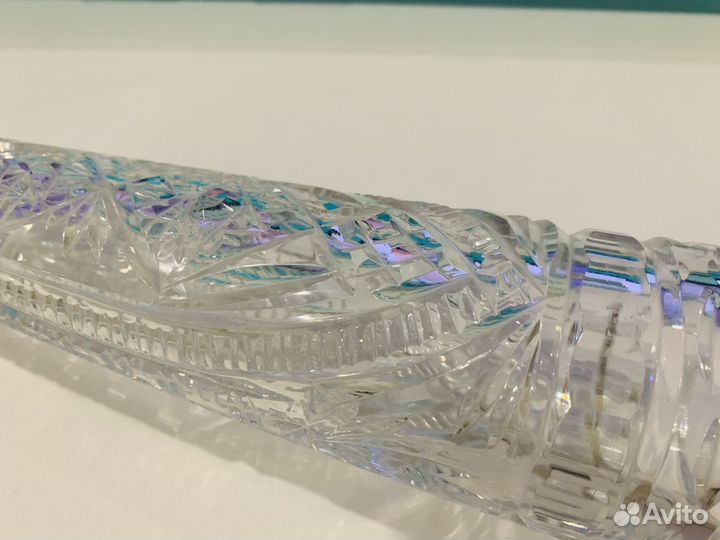 Хрустальный рог сувенирный