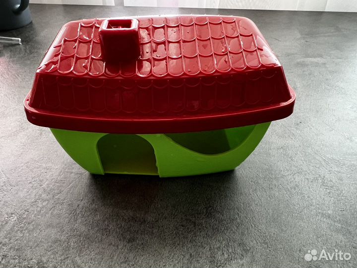 Домик, поилка и кормушка для грызунов, комплект