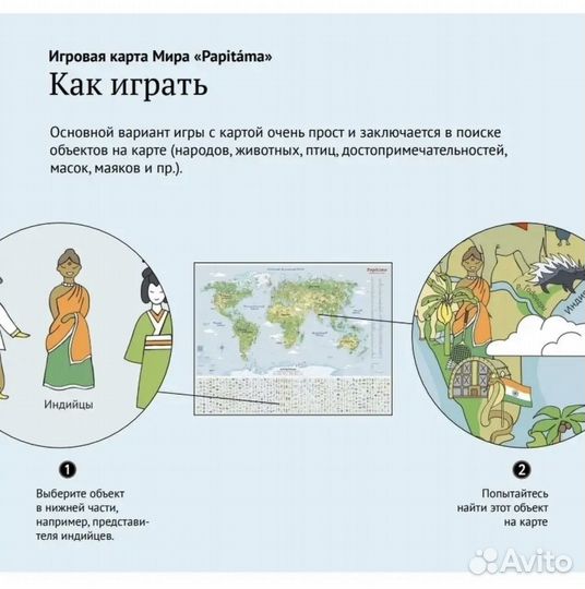 Новая Игровая Карта Papitamia + мемо флаги