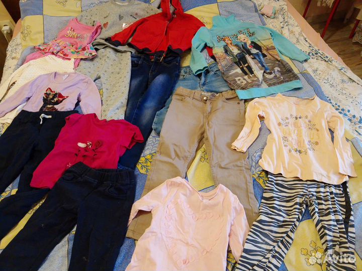 2 пакета с фирменными вещами для девочки 4-5