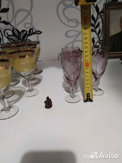 Бокал СССР цитриновое и марганцевое стекл