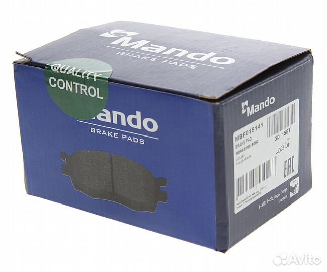 Колодки тормозные mercedes W201 (82-93) передние (4шт.) mando