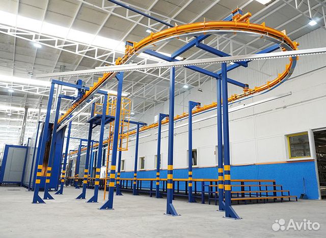 Линия порошковой окраски автоматическая