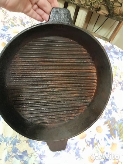 Чугунная сковорода гриль СССР