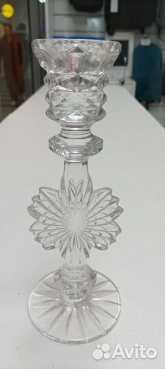 Подсвечники, фарфоровый и хрустальный