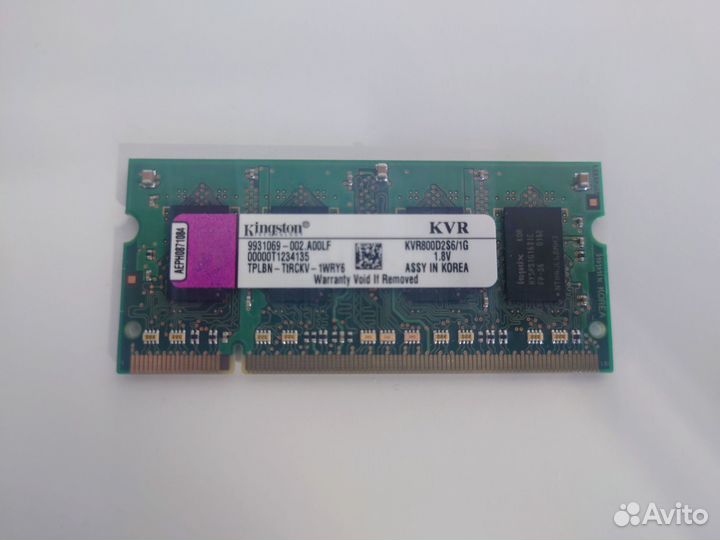 Оперативная память для ноутбука DDR2 SO-dimm 1 GB