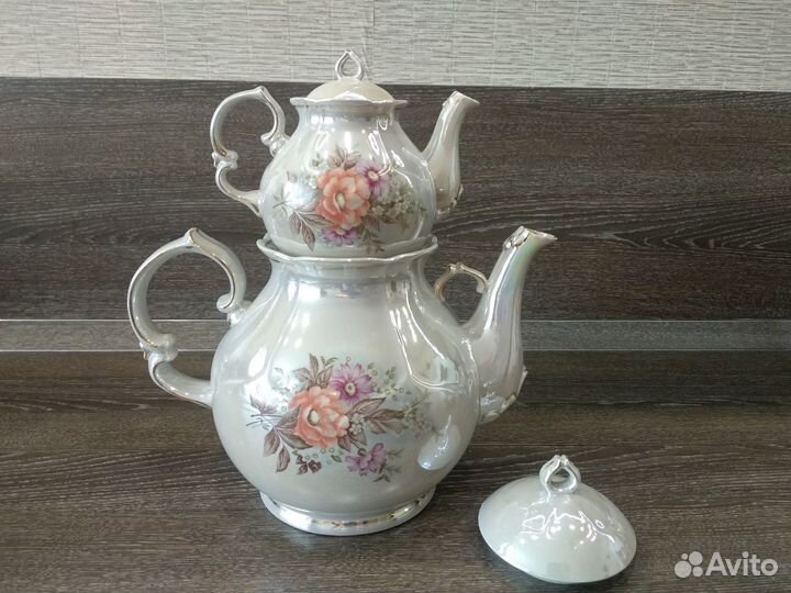 Чайник доливный, заварочный. Фарфор. СССР, юаиз