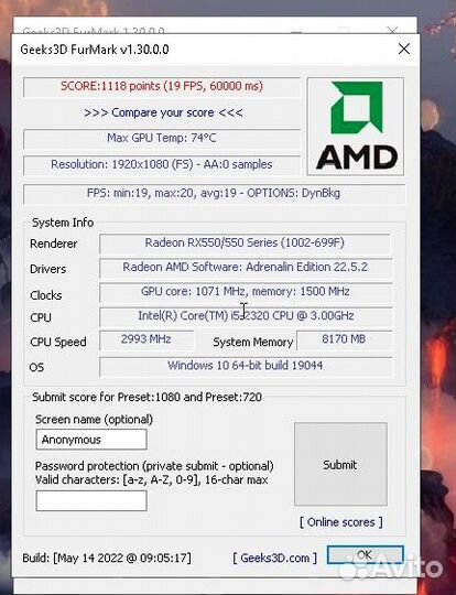 Видеокарта rx 550 4gb