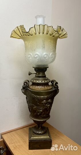 Лампа керосиновая. Царская Россия. Бронза