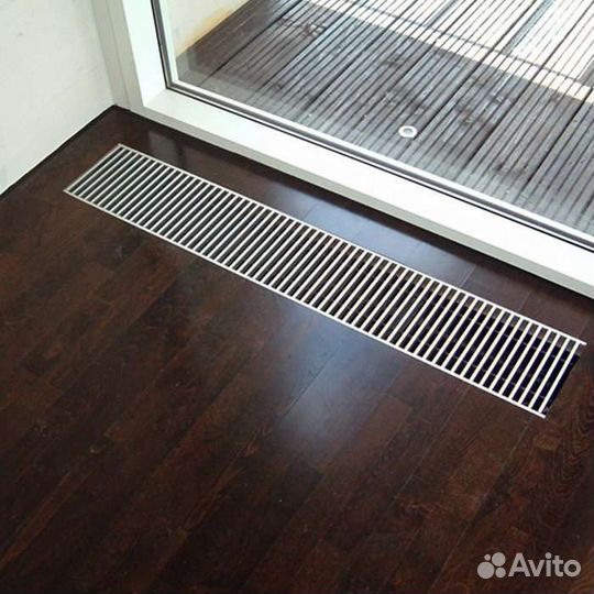 Внутрипольный стальной конвектор Бриз длина 2,6 м