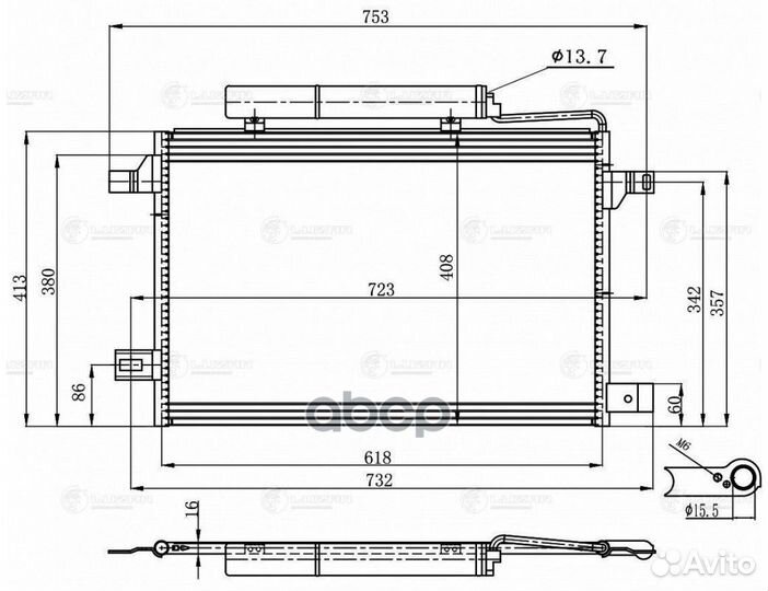 Радиатор кондиционера lrac1520 luzar