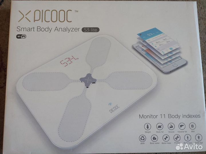 Умные весы Picooc S3 Lite 34х26 см