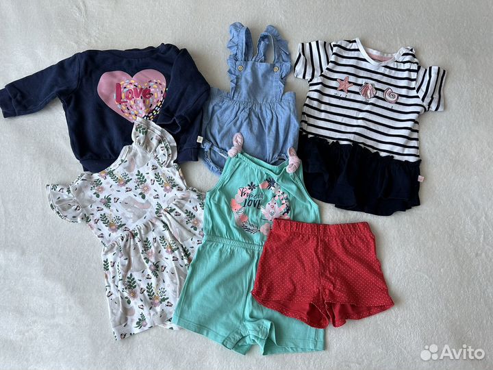 Одежда для девочки пакетом 6-9 месяцев, 62-74