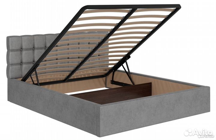 Кровать серая графит Андромеда подъемный механизм