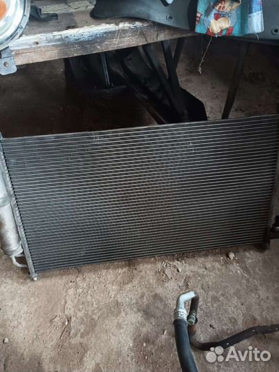 Компрессор кондиционера+радиатор+патрубки nissan