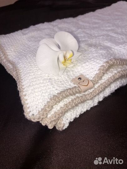 Плед детский вязаный ручная работа