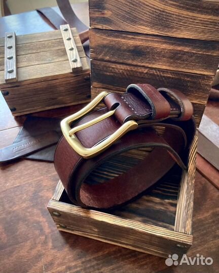 Мужские ремни Авторской работы. Кожа быка