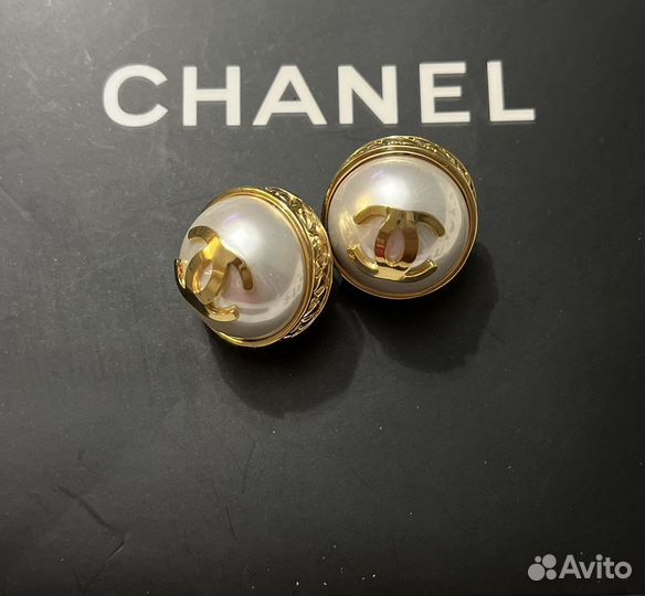 Серьги chanel винтаж жемчуг