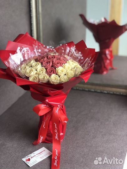 Шоколадные розы, вкусный съедобный букет