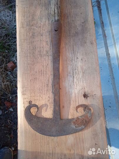 Старинная кованая тяпка