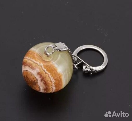 Брелок «Яблоко» 3х3 см оникс натуральный