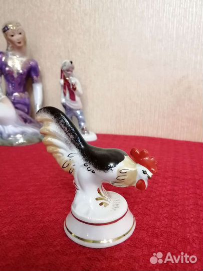 Фарфоровая статуэтка СССР 80гг петух