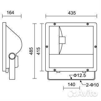 Прожектор металлогалогенный FL-08 250W E40 IP65