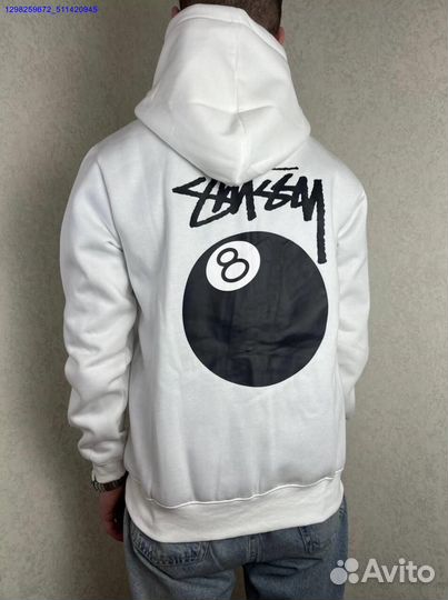 Зип худи Stussy белое (Арт.26966)