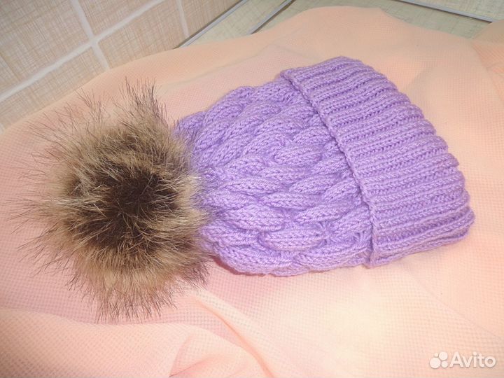 Шапка и снуд ручной работы вязаные