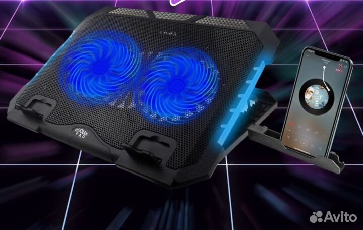 Новая охлажд подставка для ноутбука с подсветкой