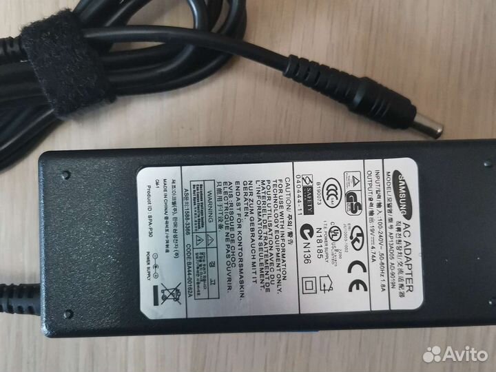 Блок питания для ноутбука samsung