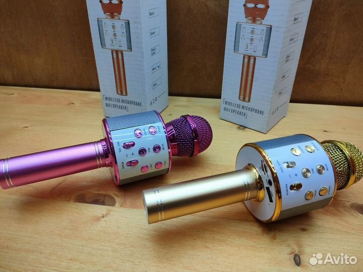 Беспроводной микрофон караоке + bluetooth динамик