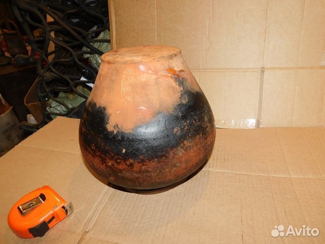 Старинный, керамический горшок-кашник ри-рс