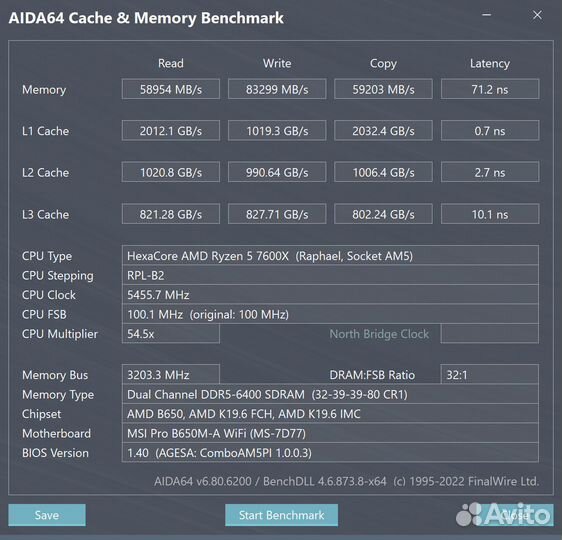 Комплект MSI PRO B650M-A wifi+Ryzen 5 7600X+32 Гб