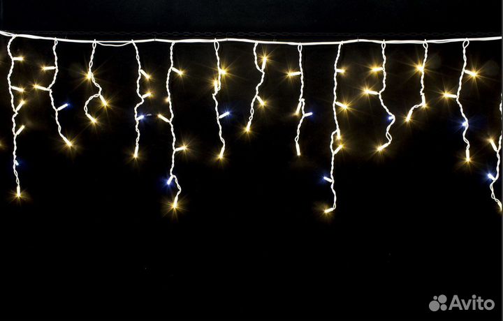 Гирлянда уличная бахрома премиум с мерцанием
