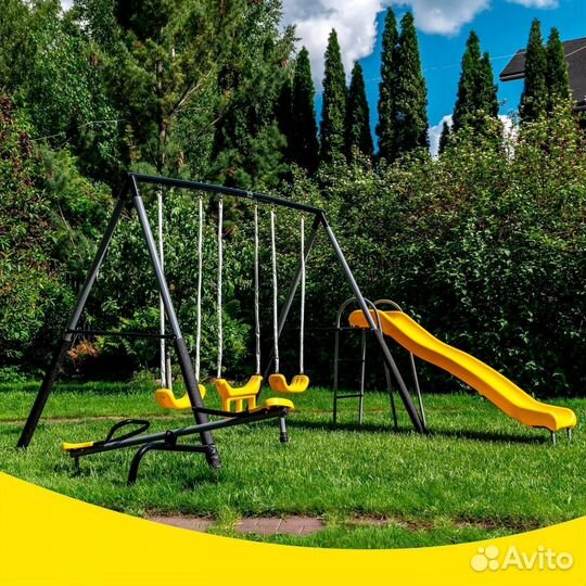 Детский комплекс качели с горкой 74560