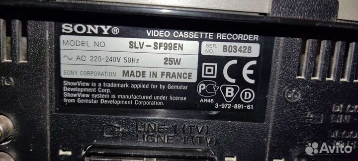 Видеомагнитофон Sony slv-sf99en hi-fi stereo