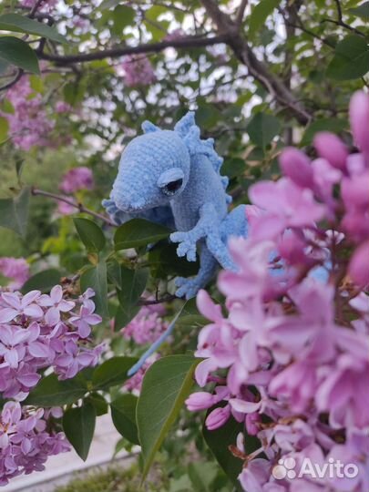 Дракон вязаный игрушка мягкая