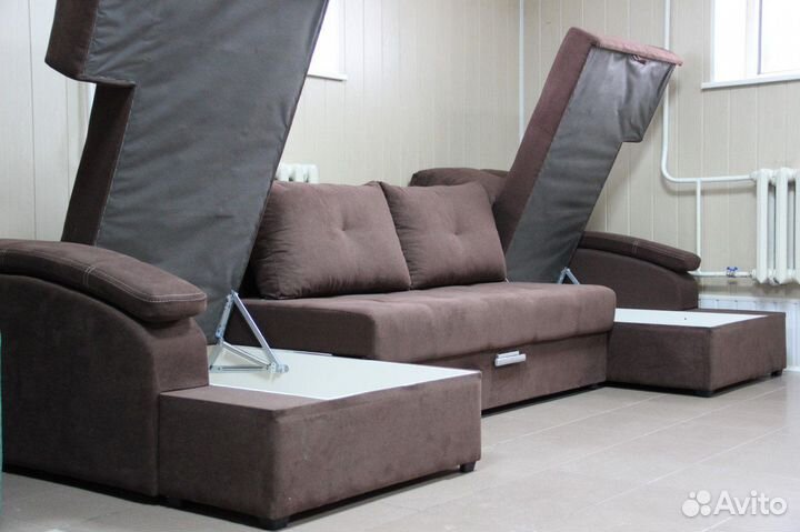 П образный диван