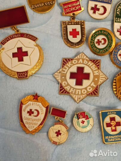 Знаки и значки СССР Почётный донор, Санпост и др